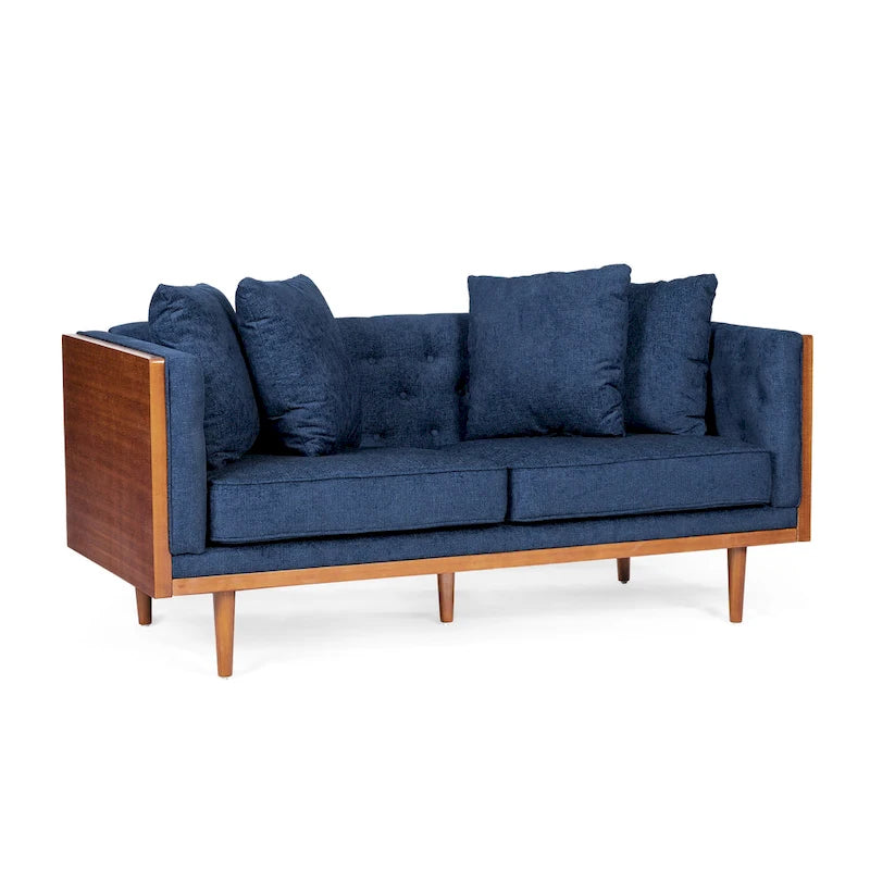 Causeuse capitonnée Borah avec coussins décoratifs de Christopher Knight Home