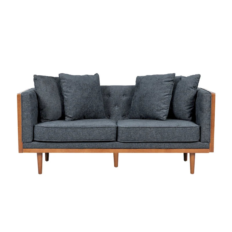Causeuse capitonnée Borah avec coussins décoratifs de Christopher Knight Home