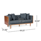 Causeuse capitonnée Borah avec coussins décoratifs de Christopher Knight Home