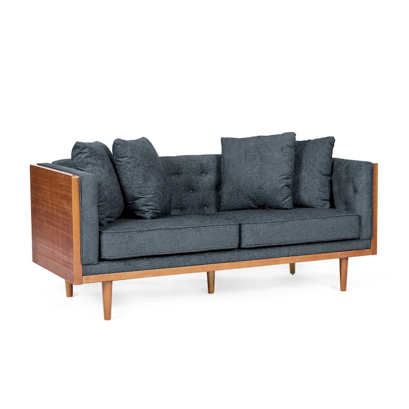 Causeuse capitonnée Borah avec coussins décoratifs de Christopher Knight Home