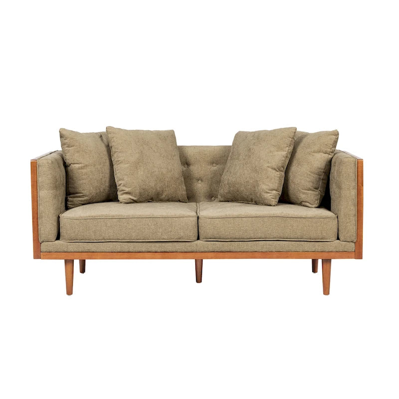 Causeuse capitonnée Borah avec coussins décoratifs de Christopher Knight Home