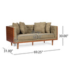 Causeuse capitonnée Borah avec coussins décoratifs de Christopher Knight Home