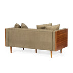 Causeuse capitonnée Borah avec coussins décoratifs de Christopher Knight Home