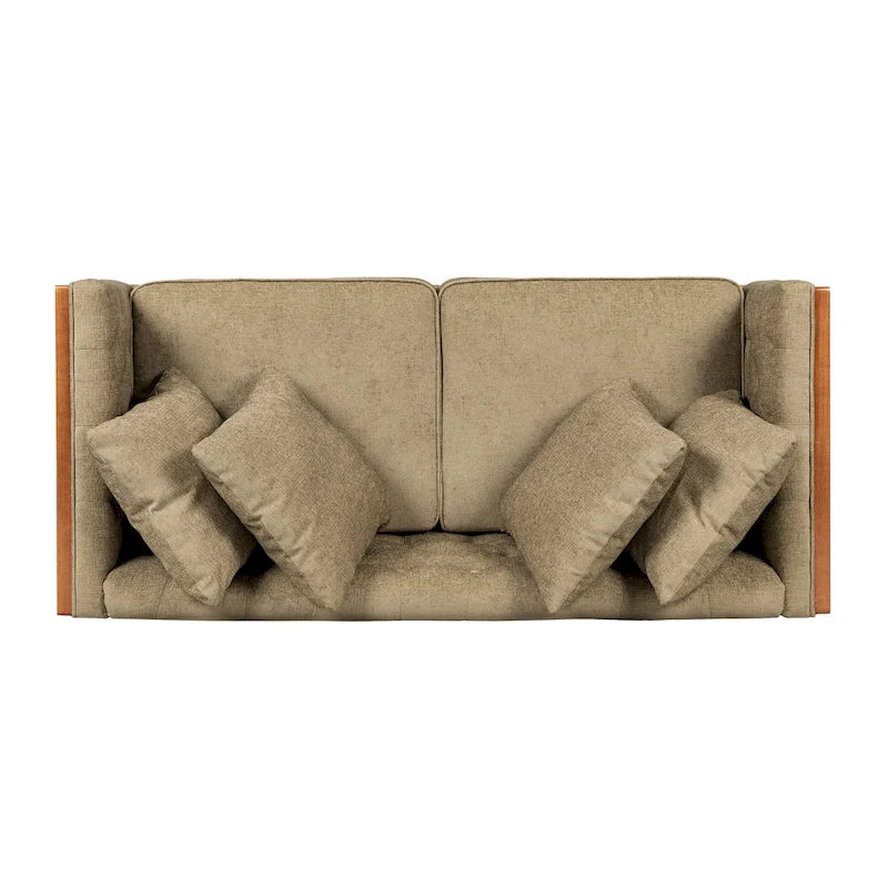 Causeuse capitonnée Borah avec coussins décoratifs de Christopher Knight Home