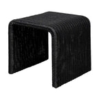 Table d'appoint carrée en rotin tressé noir Woods