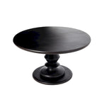 Table basse sur pied ronde en bois massif - Moderne du milieu du siècle, 34" de diamètre