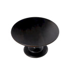 Table basse sur pied ronde en bois massif - Moderne du milieu du siècle, 34" de diamètre