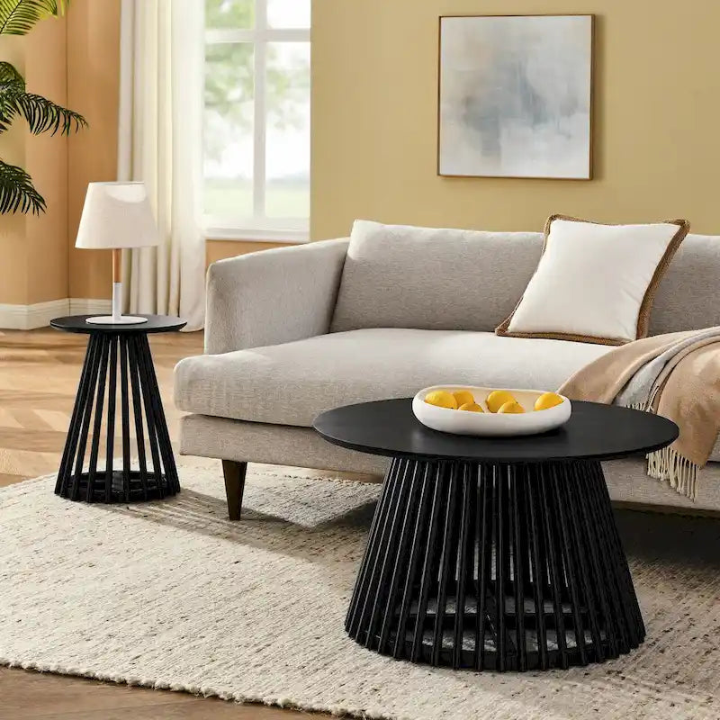 Table basse moderne minimaliste, table basse en bois massif, table basse de style nordique, design simple, convient à la maison