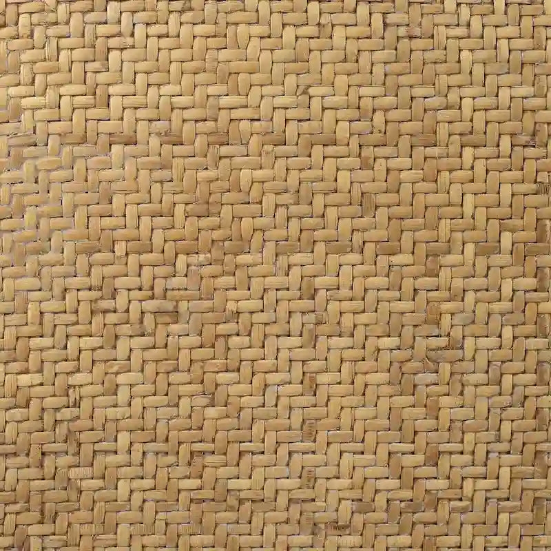 Banc de salle à manger avec dossier croisé en rotin courbé brun antique - Entièrement assemblé
