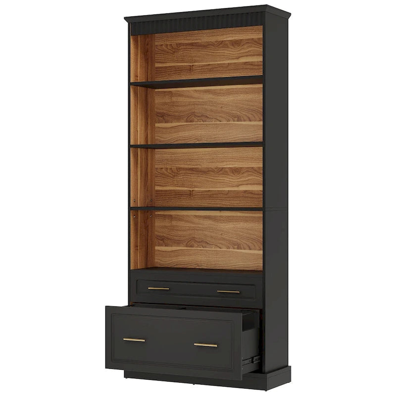 Meuble de classement vertical moderne et haut de 72 pouces pour bureau à domicile