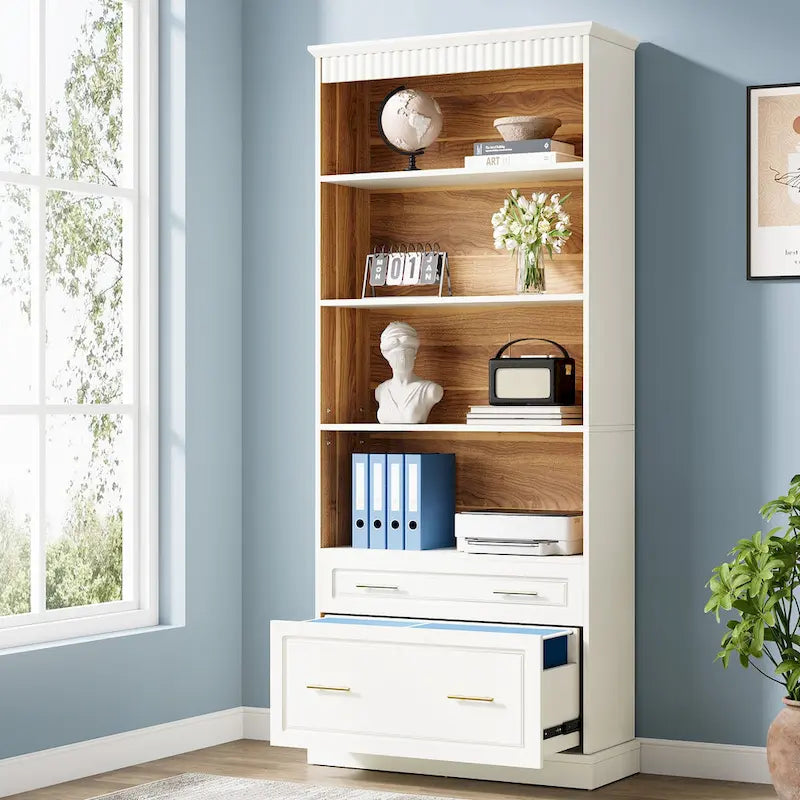 Meuble de classement vertical moderne et haut de 72 pouces pour bureau à domicile