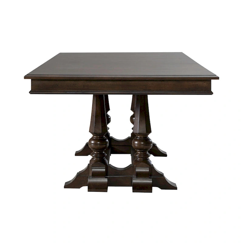 Table à tréteaux de salle à manger avec chaises - Cerisier satiné, Configurations multiples